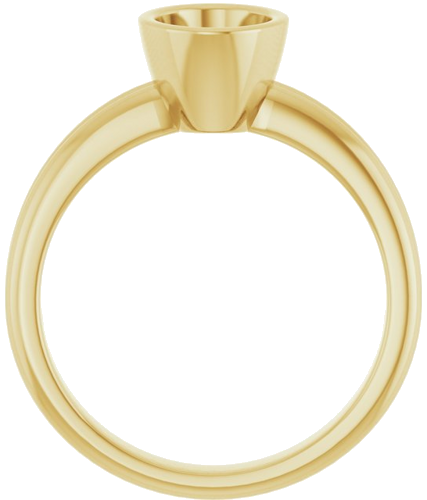 Sužadėtuvių Žiedas „Bezel-Set Solitaire“ 14k yellow gold Oval 8mm x 6mm (2)