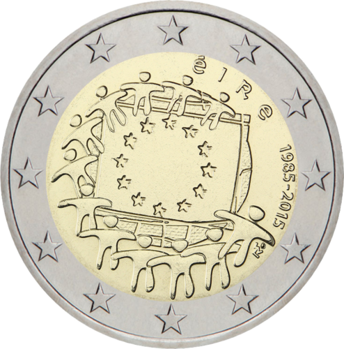 2015 Ireland European flag 2 euro coin (1)