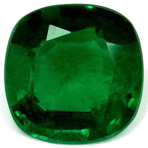 1.08 carat GREEN Cushion Smaragdas (1)