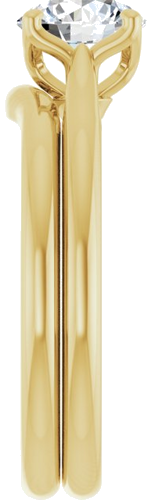 Sužadėtuvių Žiedas „Solitaire“ 585 Geltonojo Aukso Round 6.5mm (9)