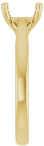 14K Yellow 7 mm Asscher Engagement Ring Mounting (4)