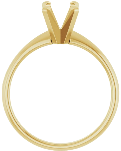 14K Yellow 8 x 6 mm Oval Solitaire Engagement Ring Mounting (2)