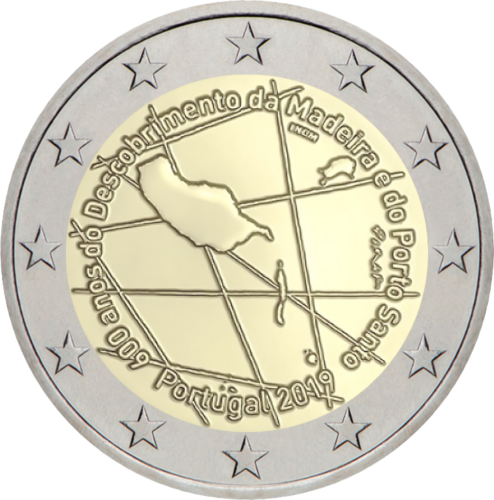 2019 Portugalija Madeiros salos 2 eurų moneta (1)