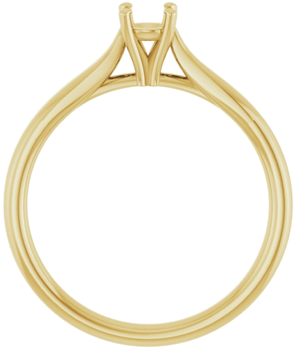 14K Yellow 4.1 mm Round Engagement Ring Mounting (2)