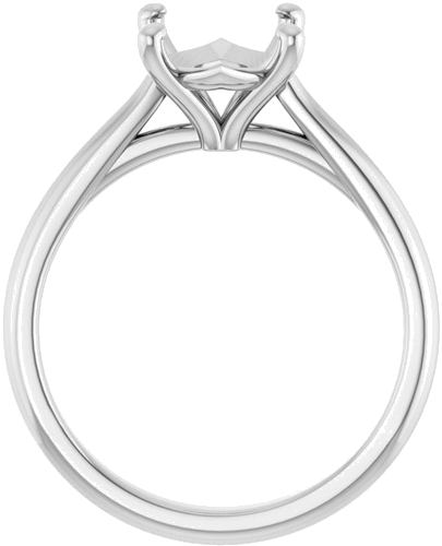 Sužadėtuvių Žiedas „Solitaire“ 585 Baltojo Aukso Oval 10mm x 8mm (2)