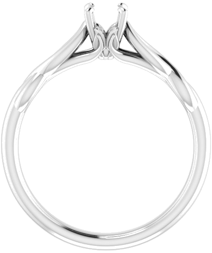 Sužadėtuvių Žiedas „Solitaire“ 585 Baltojo Aukso Round 4.4mm (2)