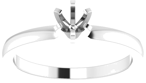 Sužadėtuvių Žiedas „Solitaire“ 585 Baltojo Aukso Round 4.1mm (3)