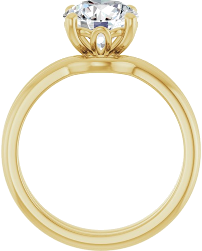 14K Yellow 8 mm Round Solitaire Engagement Ring Mounting (7)
