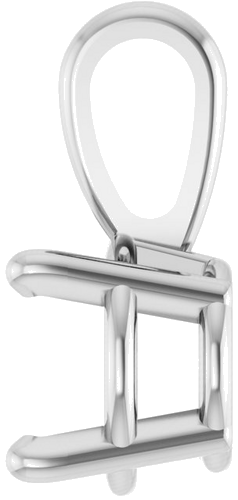 10K White 6 mm Round 4-Prong Pendant Mounting (3)