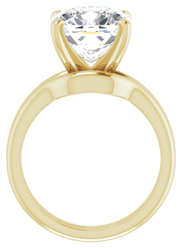 Sužadėtuvių Žiedas „Solitaire“ 585 Geltonojo Aukso Cushion 10mm (7)
