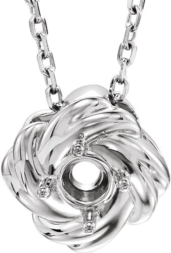 Pakabukas „Knot“ 925 Sidabro Round 3.5mm (4)