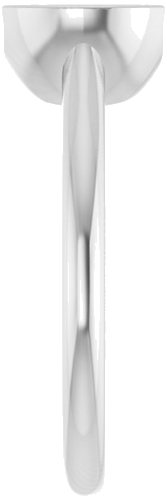 Platinum 7.4 mm Round Solitaire Engagement Ring Mounting (4)