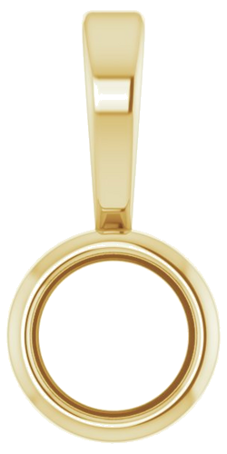 14K Yellow 2.5 mm Round Bezel-Set Solitaire Pendant Mounting (1)