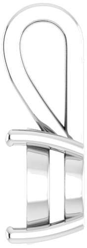 Sterling Silver 12x10 mm Oval Pendant Mounting (3)