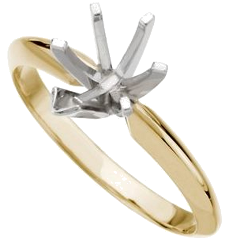 Sužadėtuvių Žiedas „6-Prong V-End Solitaire“ 585 Baltojo Ir Geltonojo Aukso Pear Shape 7mm x 5mm (5)