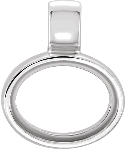 Sterling Silver 9x7 mm Oval Cabochon Pendant Mounting (1)