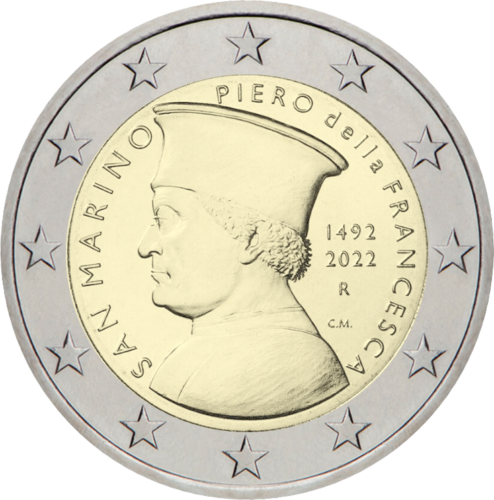 2022 Сан-Марино Пьеро делла Франческа монета 2 евро BU (3)