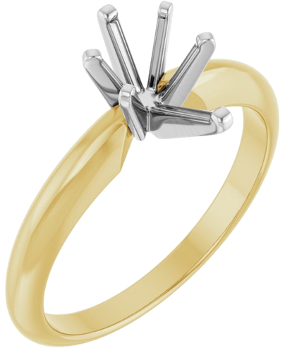 Sužadėtuvių Žiedas „Solitaire“ 585 Baltojo Ir Geltonojo Aukso Pear Shape 8.5mm x 5mm (1)