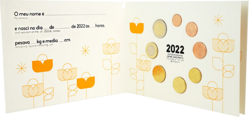 2022 Portugalija Naujagimio BU Euro monetų rinkinys (2)