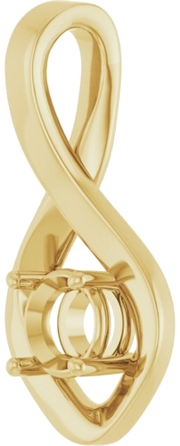 14K Yellow 5.2 mm Round Pendant Mounting (2)