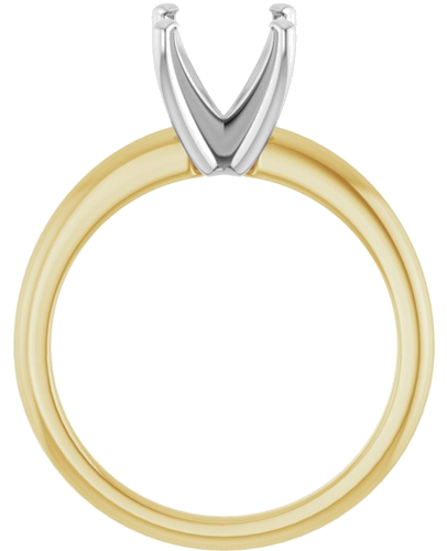 Sužadėtuvių Žiedas „Solitaire“ 750 Geltonojo Aukso Ir 950 Platinos Round 8mm (2)