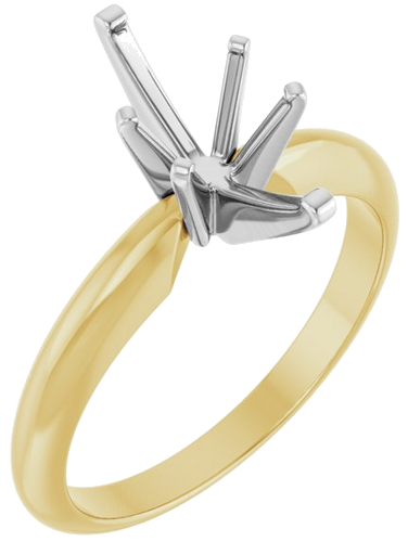 14K Yellow   White 11.5x5.5 mm Marquise Six-Prong Solitaire Engagement Ring Mounting (1)