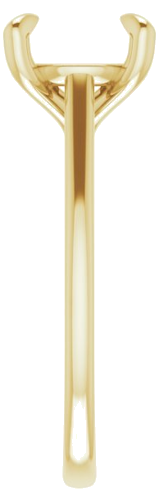 14K Yellow  9 mm Round Solitaire Engagement Ring Mounting (4)