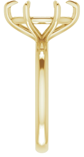 14K Yellow 12x10 mm Oval Solitaire Engagement Ring Mounting (4)