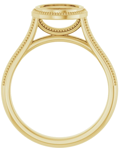 14K Yellow 7 mm Round Solitaire Engagement Ring Mounting (2)