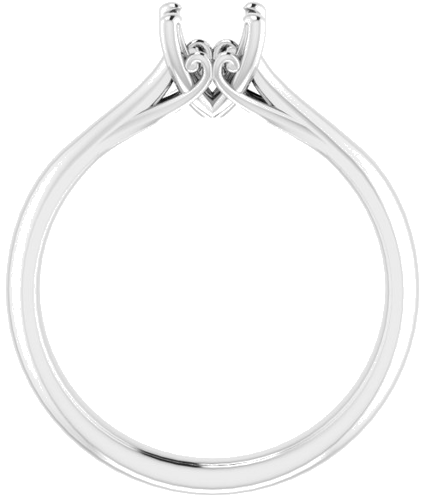 Platinum  5.5 mm Round Solitaire Engagement Ring Mounting (2)