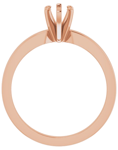 14K Rose 8x4 mm Marquise Solitaire Engagement Ring Mounting (2)