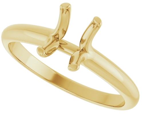 Sužadėtuvių Žiedas „Solitaire“ 585 Geltonojo Aukso Emerald 7mm x 5mm (5)