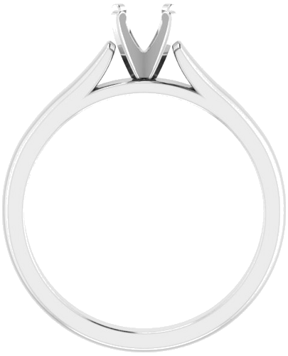 14K White 4.5 mm Round Solitaire Engagement Ring Mounting (2)