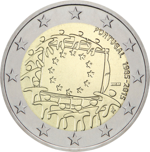 2015 Portugāle Eiropas karogs 2 eiro monēta (1)
