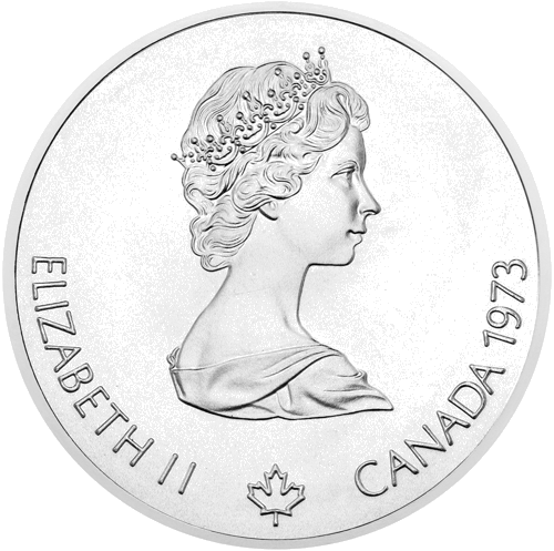 Олимпийские игры 1973 года Канада 5 долларов серебряная монета (2)