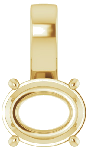 Pakabukas „Solitaire“ 417 Geltonojo Aukso Oval 11mm x 9mm (1)