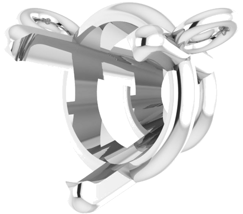 14K White 5.5 mm Round 3-Prong Necklace Center (2)