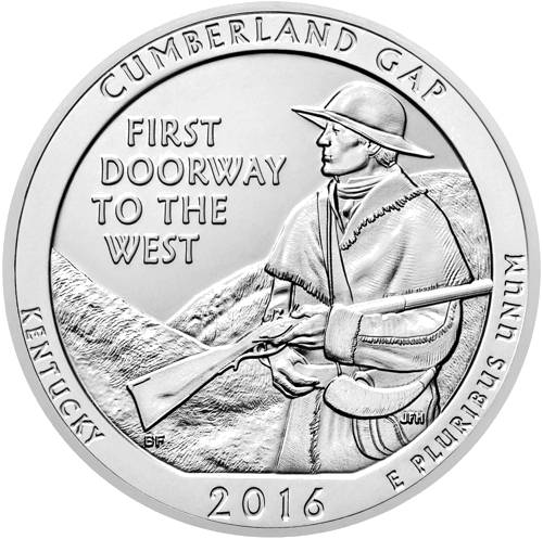 5 oz Национальный исторический парк Камберленд-Гэп 2015 США серебряная монета (1)