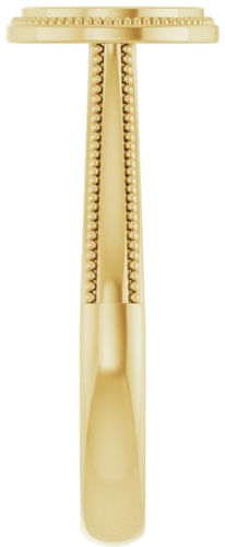 14K Yellow 7 mm Round Solitaire Engagement Ring Mounting (4)