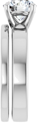 14K White 7.4 mm Round Solitaire Engagement Ring Mounting (9)