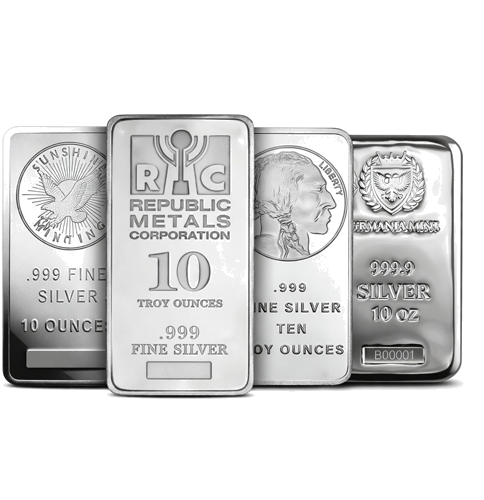 10 oz Серебряный слиток Mix (1)