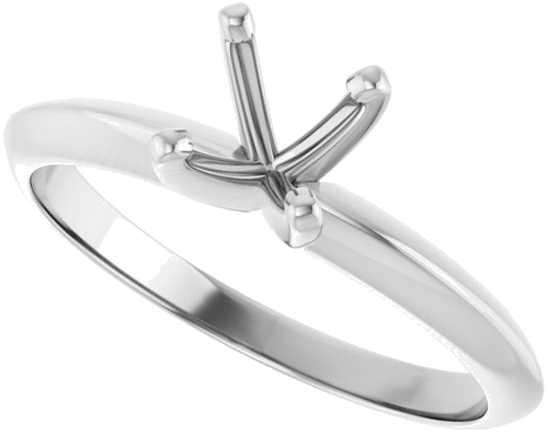 Sužadėtuvių Žiedas „Light Solitaire“ 585 Baltojo Aukso Round 5.7mm x 6mm (5)