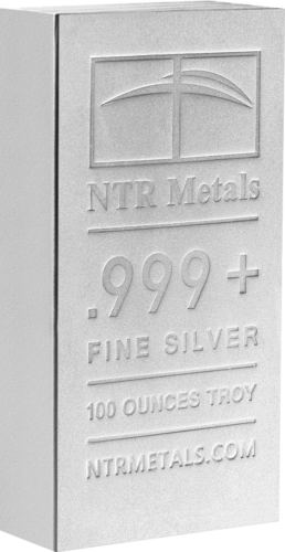 100 oz Silver Bar 999 NTR Metals (1)