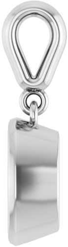 Pakabukas „Bezel-Set“ 585 Baltojo Aukso Oval 8mm x 6mm (3)