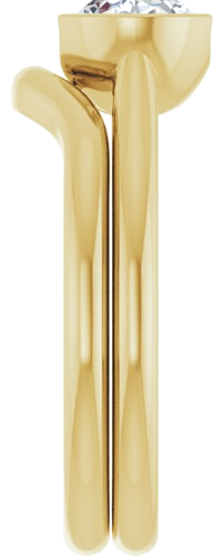 14K Yellow 8x6 mm Oval Solitaire Engagement Ring Mounting (8)