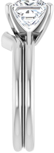 Sužadėtuvių Žiedas „Solitaire“ 585 Baltojo Aukso Square 7mm (9)