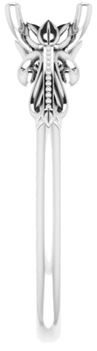 Sužadėtuvių Žiedas „Sculptural-Inspired Solitaire“ 585 Baltojo Aukso Round 6.5mm (4)