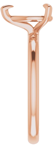 14K Rose  9x6 mm Pear Solitaire Engagement Ring Mounting (4)