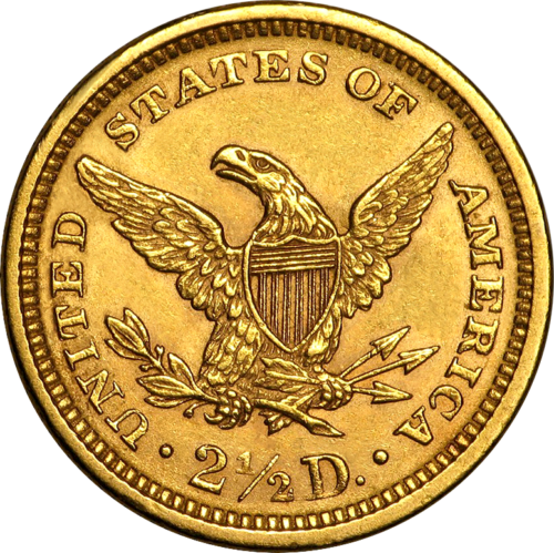 2.50 dollars Eagle/Liberty head gold coin USA (2)