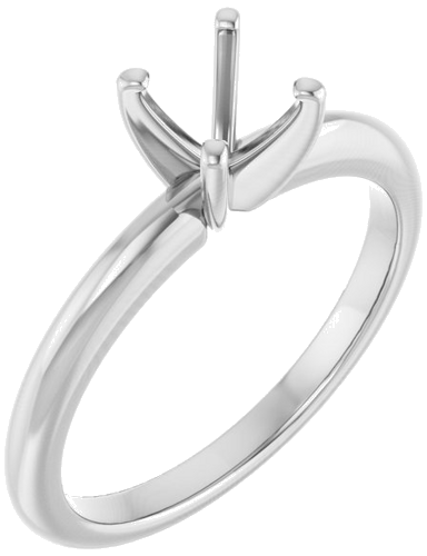 Sužadėtuvių Žiedas „Solitaire“ 585 Baltojo Aukso Round 5.8mm (1)